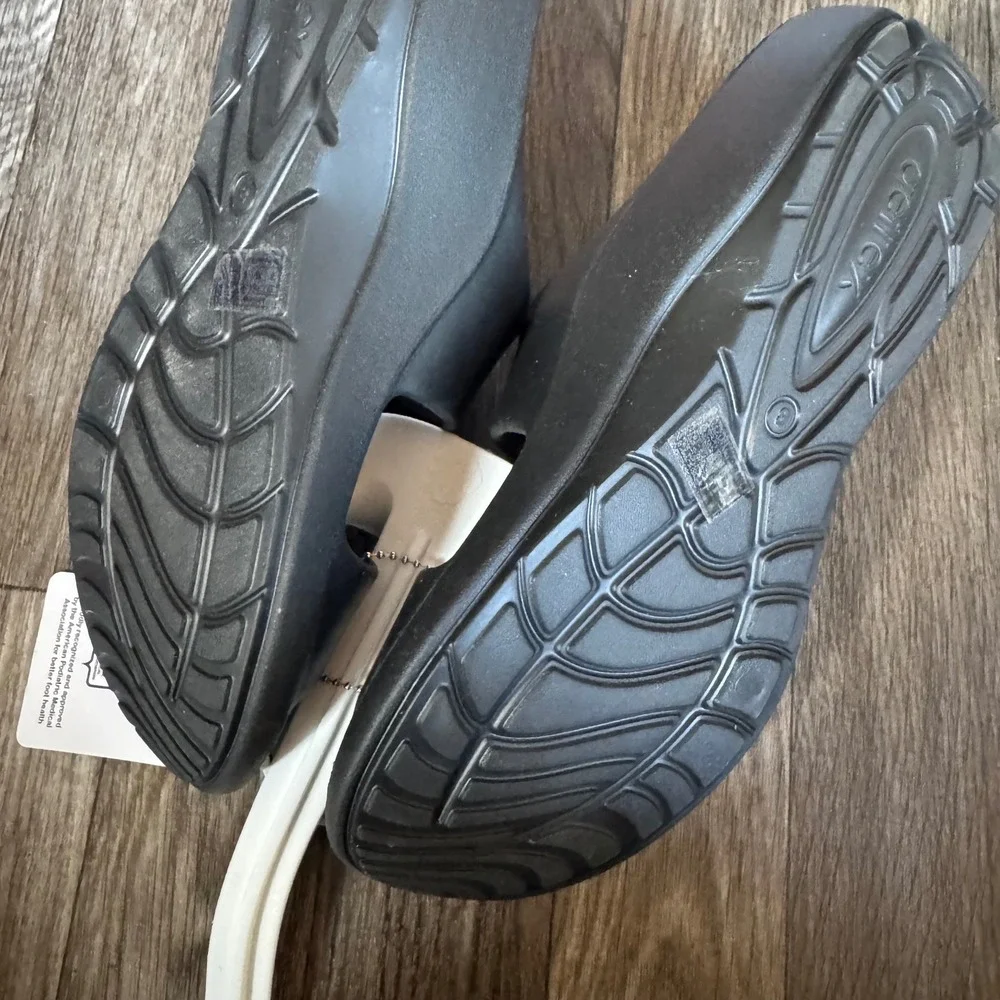 Aetrex Kaia Slide Sandals Womens 8 Black SkyTech Orthopedic Comfort ST9300W08